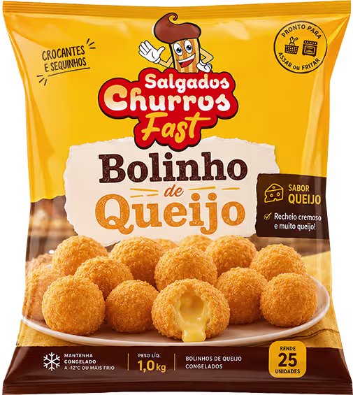 Bolinho de Queijo congelada artesanal para festas