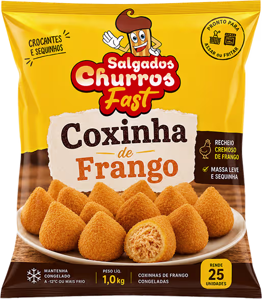 Coxinha de Frango congelada artesanal para festas