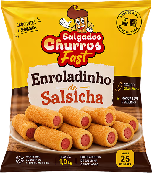 Enroladinho de Salsicha congelada artesanal para festas